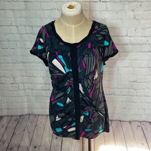 Vintage y2k Nicole by Nicole Miller Pattern Top Size Large